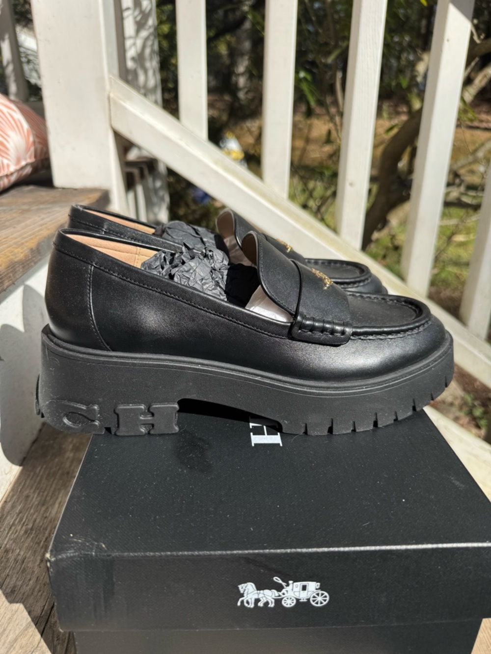 COACH Ruthie Leather Loafers